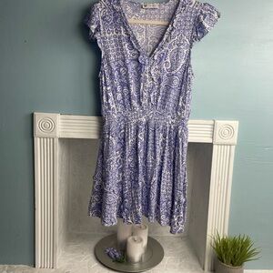 Jessica Simpson Paisley Blue and White Mini Dress